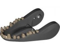 Dinosaur Jaw Lower Indoraptor with Dark Tan Teeth Pattern