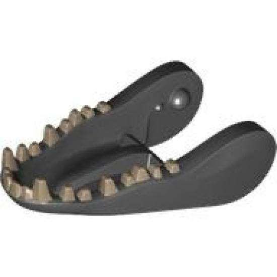 Dinosaur Jaw Lower Indoraptor with Dark Tan Teeth Pattern