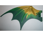 Animal, Body Part Dragon Wing 19 x 11 with Marbled Dark Green Trailing Edge Pattern