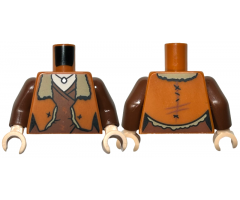 Torso Jacket with Dark Tan Fur, Reddish Brown Undershirt and Necklace Pattern / Reddish Brown Arms / Light Nougat Hands
