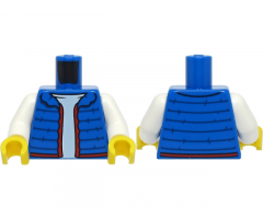 Torso Open Vest with Red Trim over White Shirt Pattern / White Arms / Yellow Hands