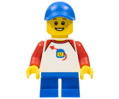 Boy - Classic Space Shirt with Red Sleeves, Blue Short Legs, Blue Cap