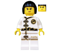 Nya - White Wu-Cru Training Gi, Black Bob Cut Hair
