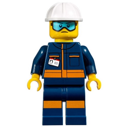 Ground Crew Technician - Male, Jumpsuit and Construction Helmet