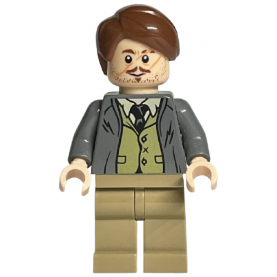 Professor Remus Lupin, Dark Bluish Gray Jacket, Olive Green Vest