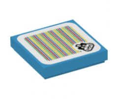 Tile 2 x 2 with Super Mario Scanner Code Larry Pattern (Sticker) - Sets 71380 / 71427