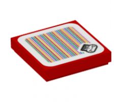 Tile 2 x 2 with Super Mario Scanner Code Boom Boom Pattern (Sticker) - Set 71387