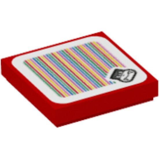 Tile 2 x 2 with Super Mario Scanner Code Boom Boom Pattern (Sticker) - Set 71387