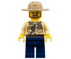 Swamp Police - Officer, Shirt, Dark Tan Hat, Brown Beard