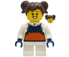 Madison (Maddy) - White Robe with Dark Blue and Dark Orange Bogu Armor