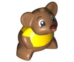 Hamster / Mouse, Friends with Reddish Brown Nose and Yellow Shirt Pattern (Gus)