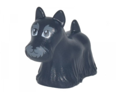 Dog, Terrier Scottish (Scottie) with Dark Bluish Gray Eyes, Eyebrows, and Muzzle Pattern