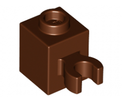 Brick, Modified 1 x 1 with Open O Clip (Vertical Grip) - Hollow Stud