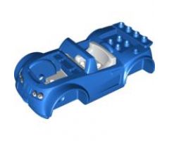 Duplo, Toolo Car Chassis Assembly with Blue Body and White Interior