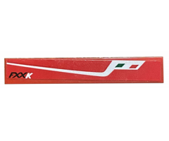 Tile 1 x 6 with 'FXXK', Silver Stripe and Italian Flag Pattern Model Right Side (Sticker) - Set 75882
