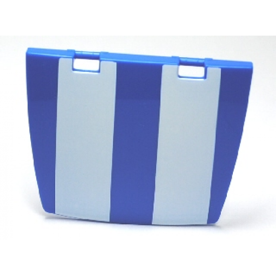 Duplo, Vehicle Car Hood 3 x 4 with Two White Stripes Pattern