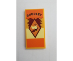 Tile 2 x 4 with 'CHUDLEY' and Wizard on Broomstick Pattern (Sticker) - Set 75980