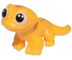 Salamander / Gecko, Friends with Black and White Eyes and Dark Orange Spots Pattern (Popcorn)