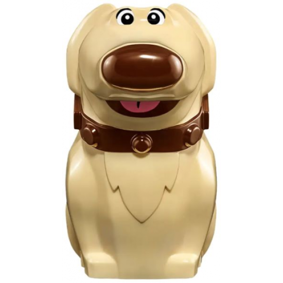 Dog, Golden Retriever Dug with Molded Dark Brown Collar and Nose and Printed Eyes and Mouth Pattern