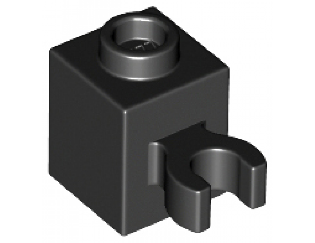 Brick, Modified 1 x 1 with Open O Clip (Vertical Grip) - Hollow Stud