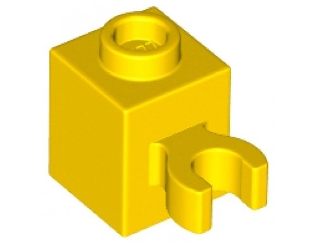 Brick, Modified 1 x 1 with Open O Clip (Vertical Grip) - Hollow Stud