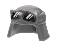 Minifigure, Headgear Helmet SW Imperial Pilot, Raised Forehead with Black Goggles Pattern
