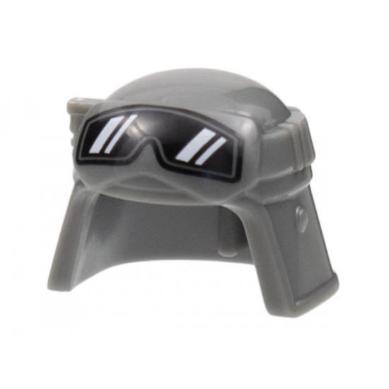 Minifigure, Headgear Helmet SW Imperial Pilot, Raised Forehead with Black Goggles Pattern