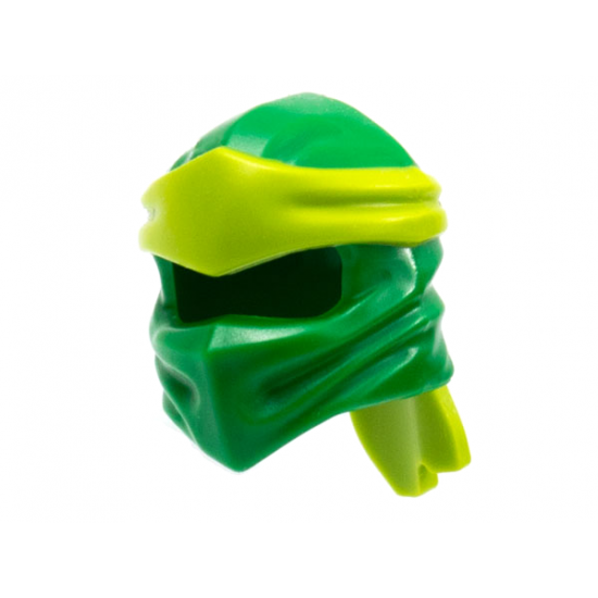 Minifigure, Headgear Ninjago Wrap Type 4 with Molded Lime Headband Pattern