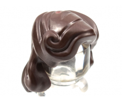 Minifigure, Hair Female Mid-Length Wavy, Side Strands Tied Back
