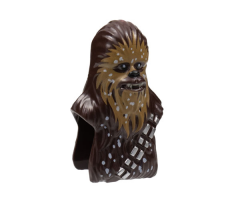 Minifigure, Head, Modified SW Wookiee, Chewbacca with Medium Nougat Face Fur, White Snow Spots Pattern