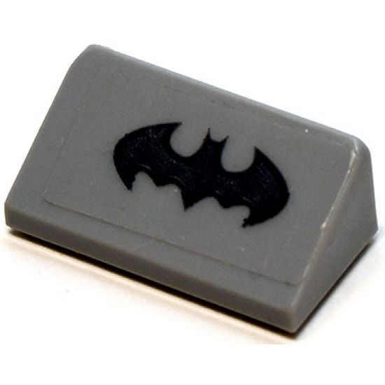 Slope 30 1 x 2 x 2/3 with Dark Bluish Gray Batman Logo Pattern (Sticker) - Set 70908