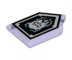 Tile, Modified 2 x 3 Pentagonal with Nexo Forbidden Power Shield Pattern - Corrupting Crush