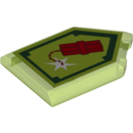 Tile, Modified 2 x 3 Pentagonal with Nexo Power Shield Pattern - Dynamighty