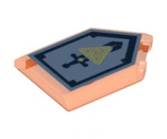 Tile, Modified 2 x 3 Pentagonal with Nexo Power Shield Pattern - Backfire