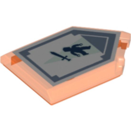Tile, Modified 2 x 3 Pentagonal with Nexo Power Shield Pattern - Tractor Beam
