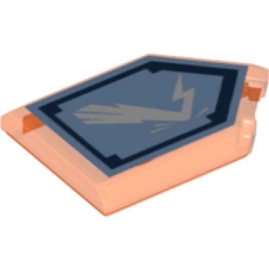 Tile, Modified 2 x 3 Pentagonal with Nexo Power Shield Pattern - Backlash Lightning