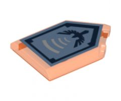 Tile, Modified 2 x 3 Pentagonal with Nexo Power Shield Pattern - Hawk Holler