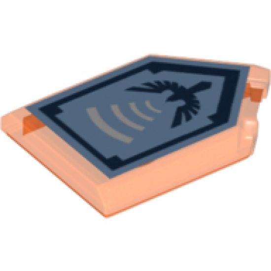 Tile, Modified 2 x 3 Pentagonal with Nexo Power Shield Pattern - Hawk Holler