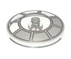 Dish 4 x 4 Inverted (Radar) with Solid Stud with Radial Millennium Falcon Cockpit Pattern 1