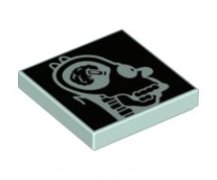 Tile 2 x 2 with Simpsons Homer's Head X-Ray Pattern