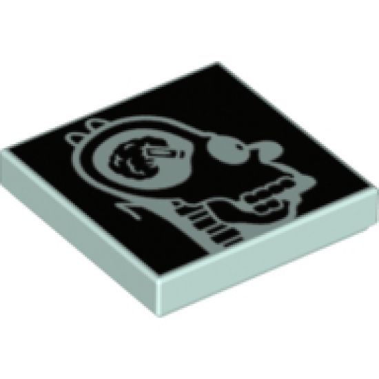 Tile 2 x 2 with Simpsons Homer's Head X-Ray Pattern