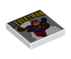 Tile 2 x 2 with Simpsons 'EVERYMAN' Comic Book Pattern