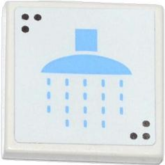 Tile 2 x 2 with Shower Head Pattern (Sticker) - Set 3185