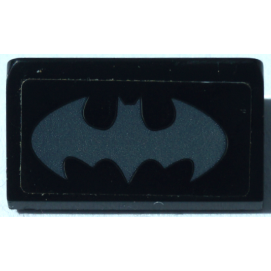 Slope 30 1 x 2 x 2/3 with Dark Bluish Gray Batman Logo Pattern (Sticker) - Set 70923