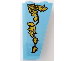 Slope, Inverted 75 2 x 1 x 3 with Gold Leaves Ornament Pattern Side B (Sticker) - Set 75958