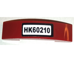 Slope, Curved 4 x 1 x 2/3 Double with 'HK60210' Pattern (Sticker) - Set 60210