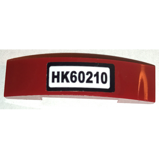 Slope, Curved 4 x 1 x 2/3 Double with 'HK60210' Pattern (Sticker) - Set 60210