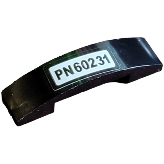 Slope, Curved 4 x 1 x 2/3 Double with 'PN60231' Pattern (Sticker) - Set 60231