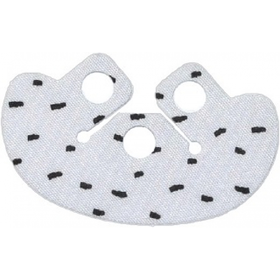 Minifigure Cape Cloth, Rounded Collar with 3 Top Holes with Black Fur Spots Pattern