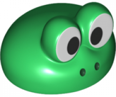 Large Figure Headgear, Super Mario Frog Head with White and Black Eyes Pattern (Frog Mario)